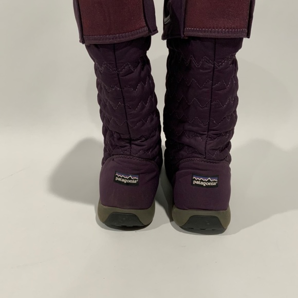 Patagonia Sz 7 Fiona Quilted Mid Deep Plum Winter Boots - Picture 4 of 6